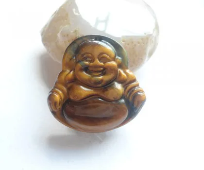 Mặt Phật Di Lặc đá mắt mèo lớn FS6075