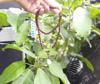 Chuỗi dây hạt lựu có hoa mẫu đơn phỉ thúy FS6333